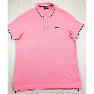 Superdry Mens Pink Heather Tipped Pique Polo Shirt 3XL